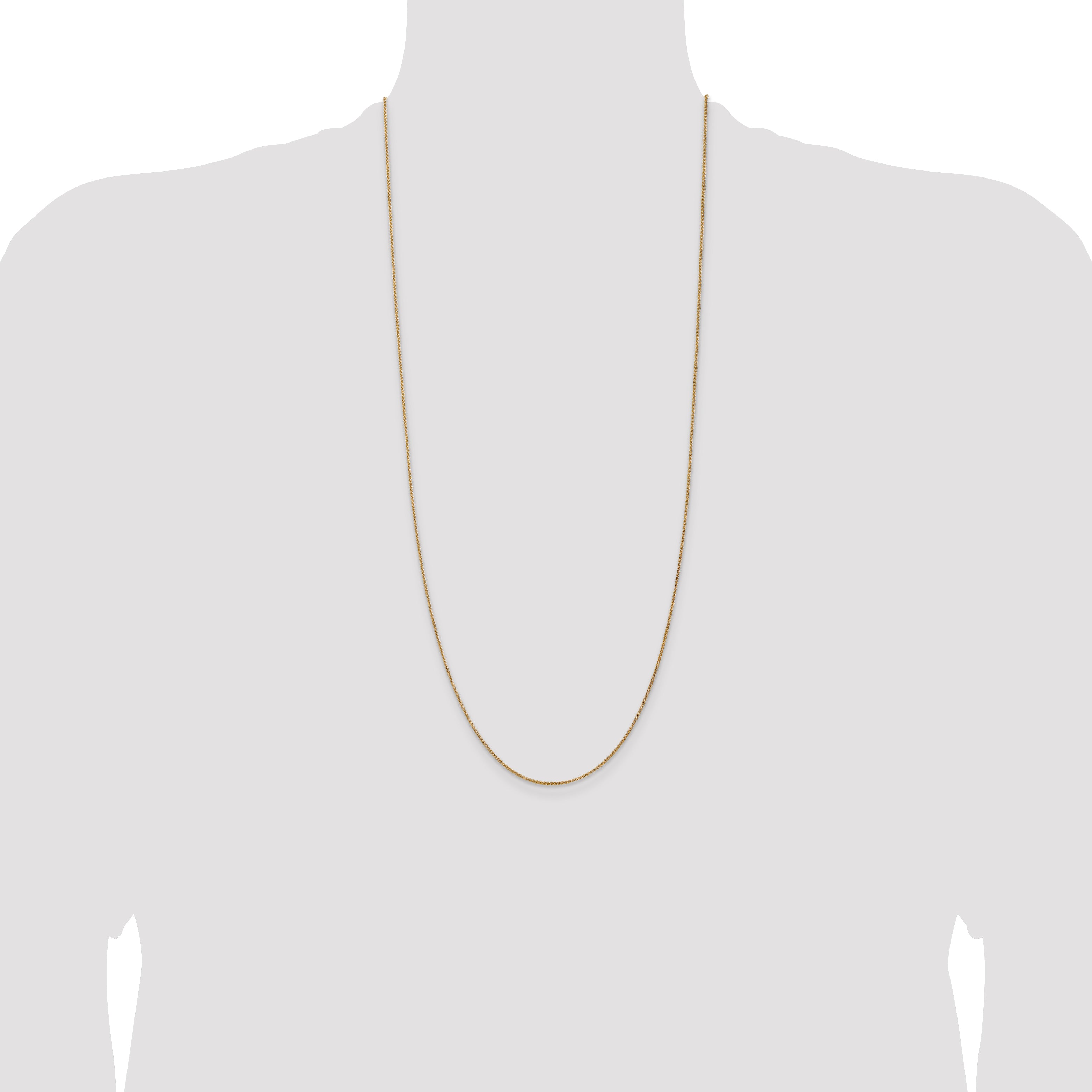 14K 30 Inch 1.25Mm Spiga With Lobster Clasp Chain