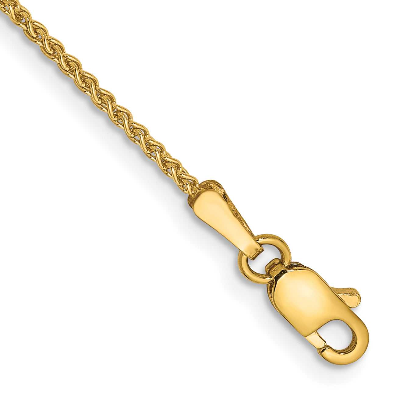 14K 7 Inch 1.25Mm Spiga With Lobster Clasp Bracelet
