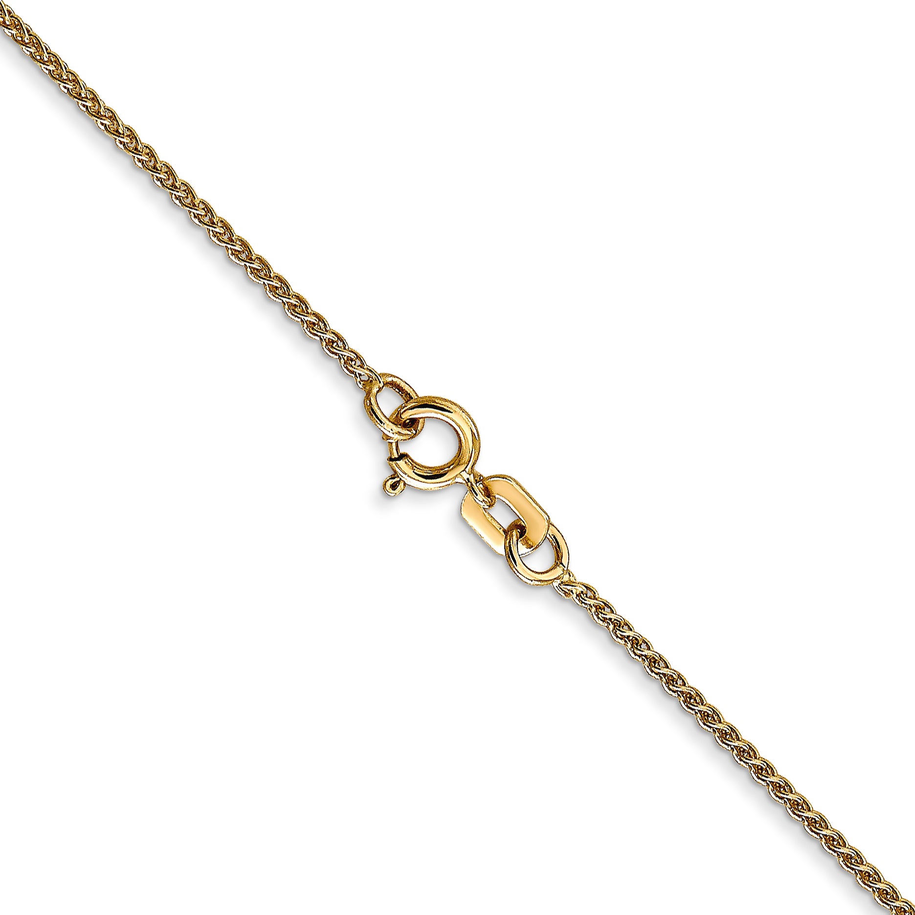 14K 20 Inch 1.05Mm Spiga With Spring Ring Clasp Chain