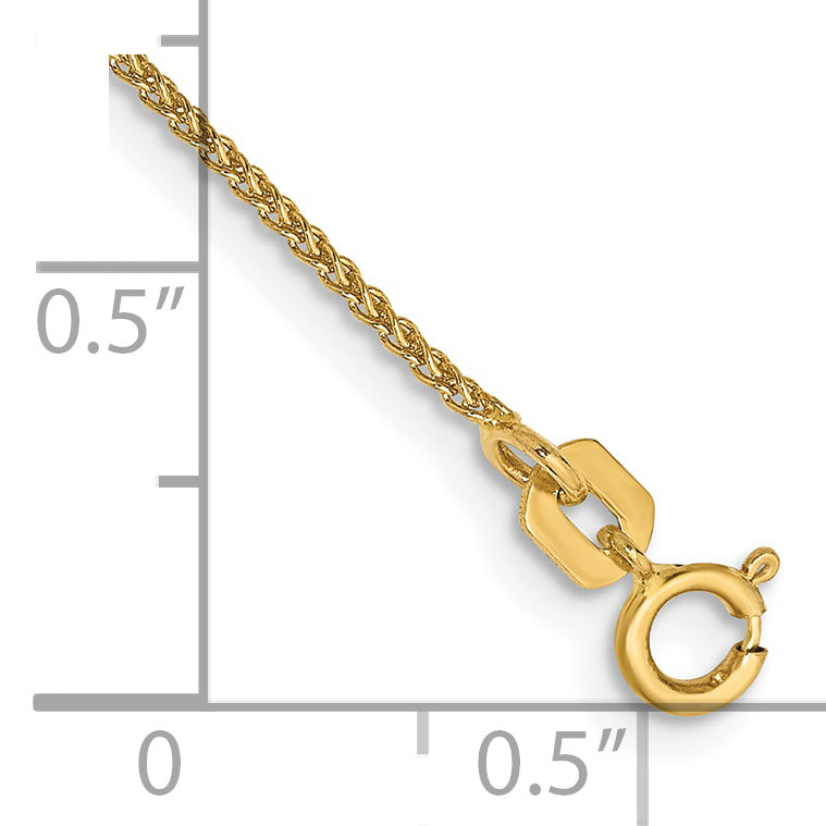 14K 8 Inch 1.05Mm Spiga With Spring Ring Clasp Bracelet