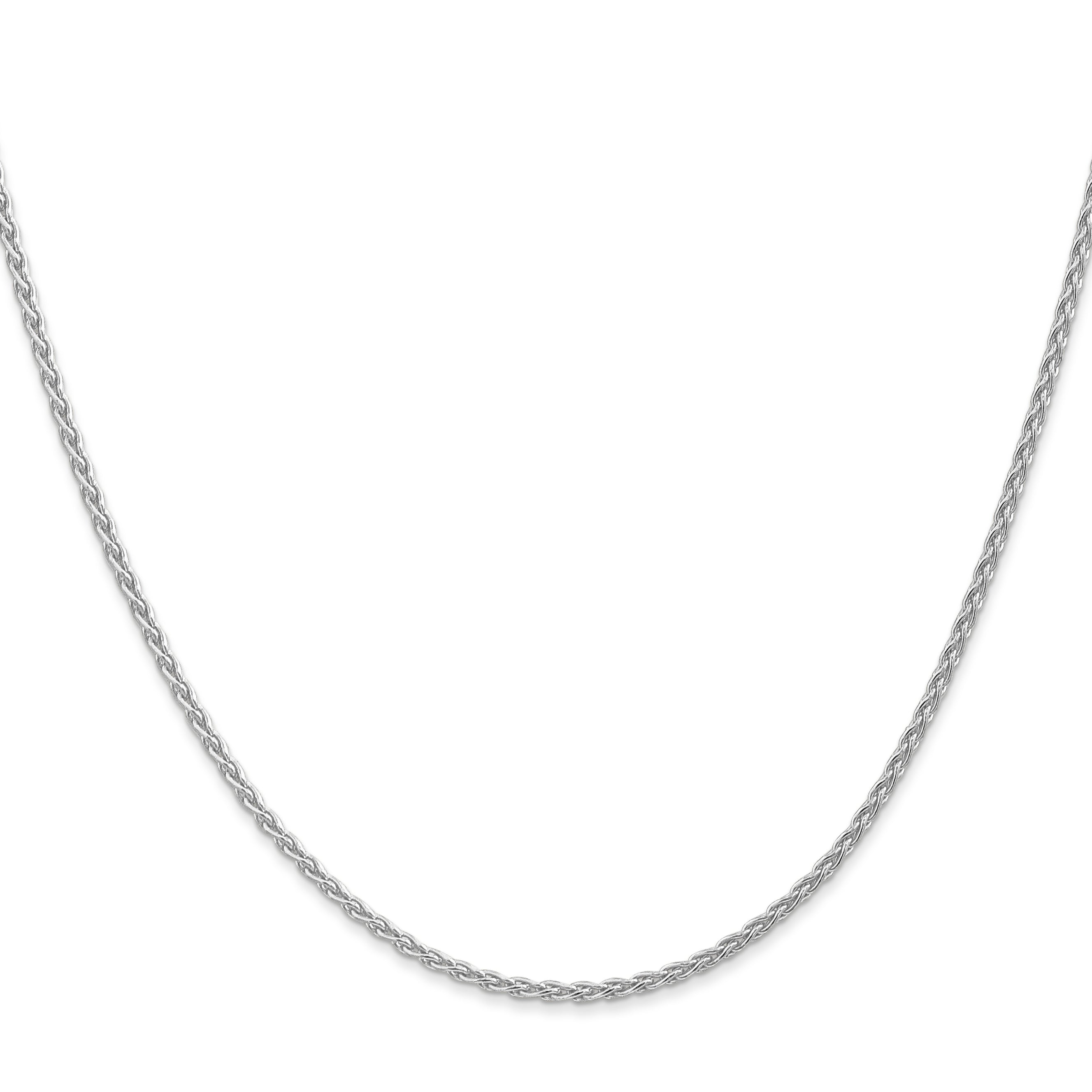 14K White Gold 16 Inch 1.75Mm Parisian Wheat With Lobster Clasp Chain