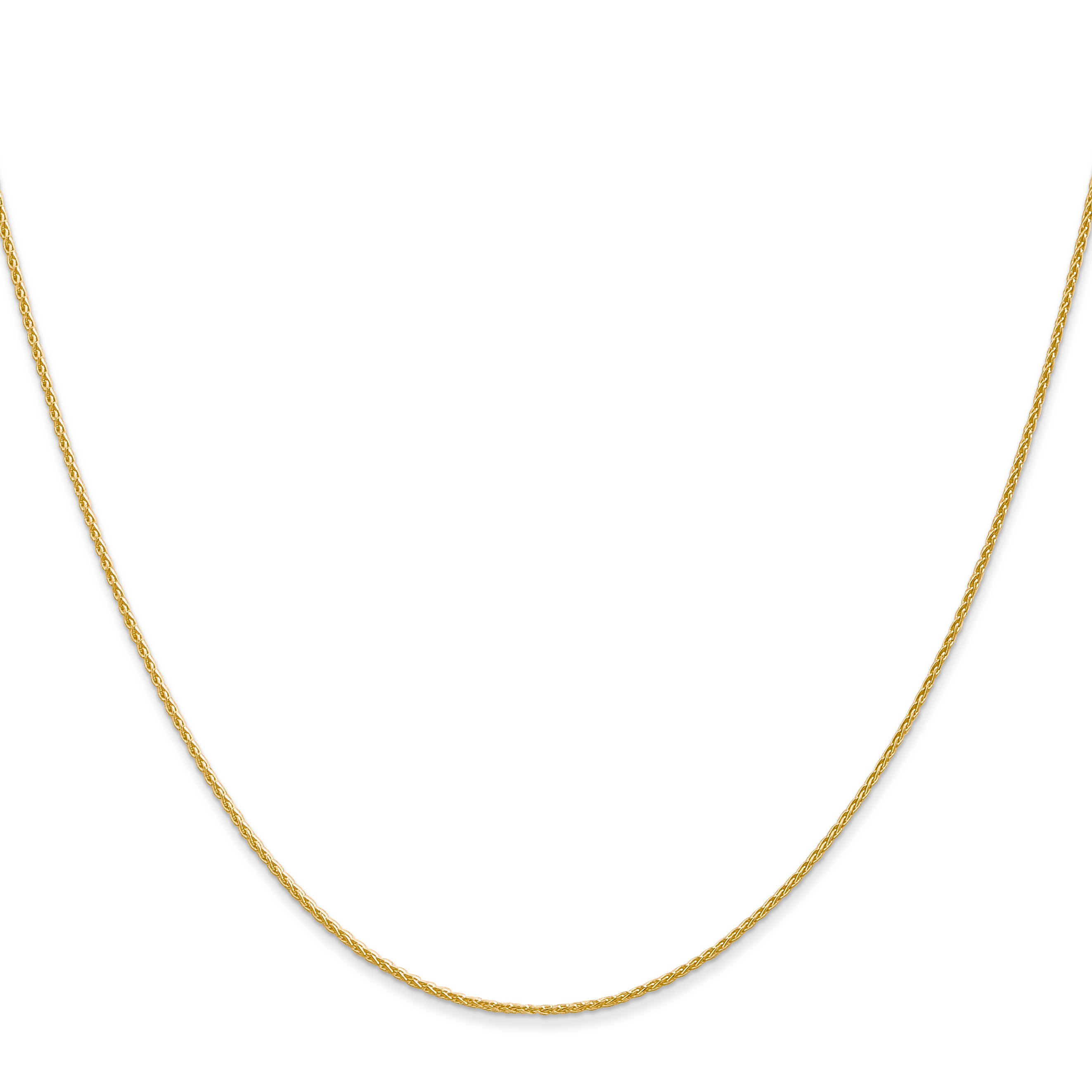 14K 18 Inch 1Mm Parisian Wheat With Lobster Clasp Chain