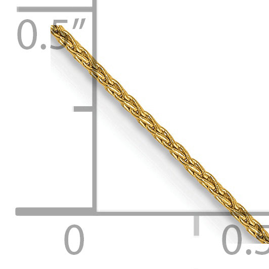 14K 18 Inch 1Mm Parisian Wheat With Lobster Clasp Chain