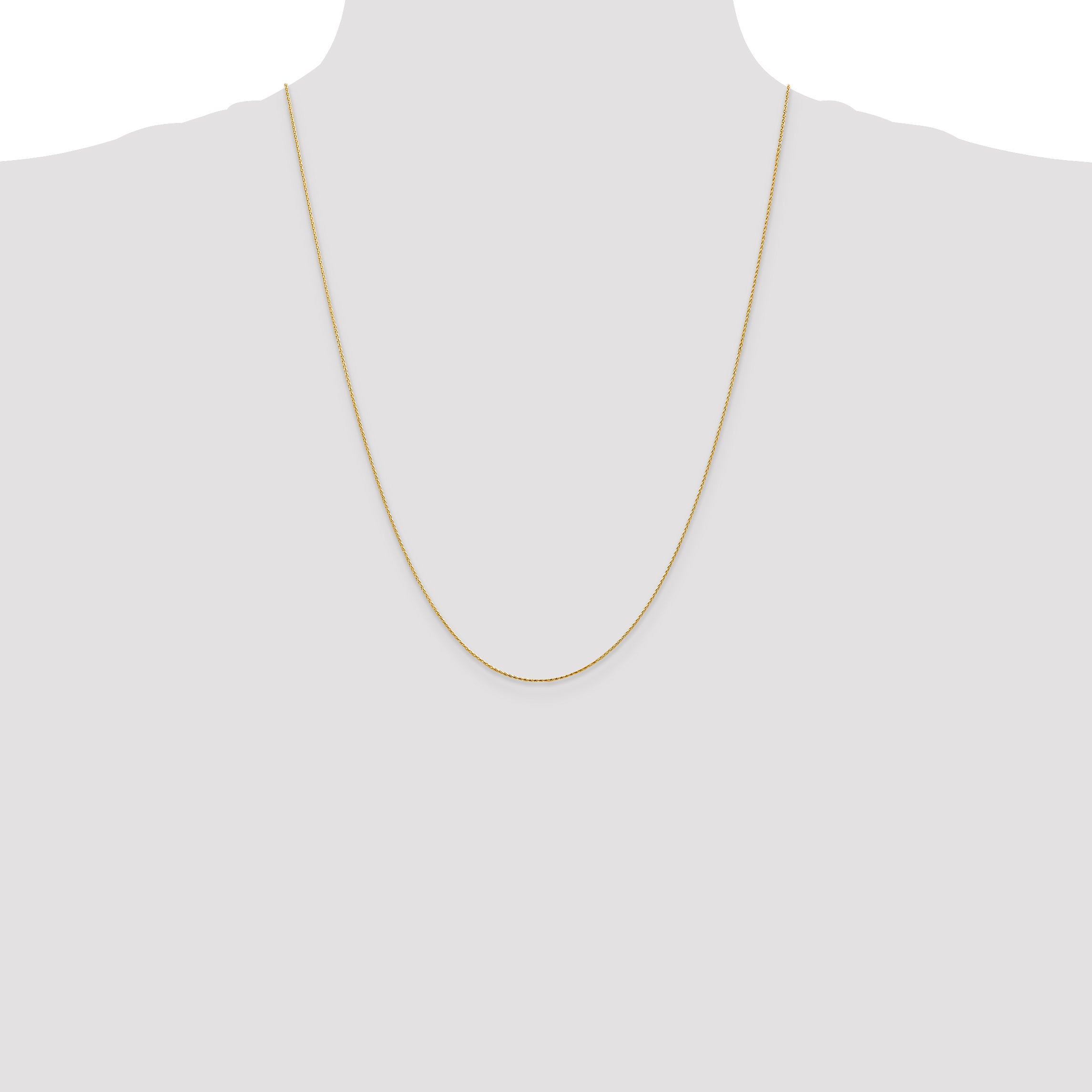 14K 24 inch .8mm Diamond-cut Parisian Wheat with Lobster Clasp Chain