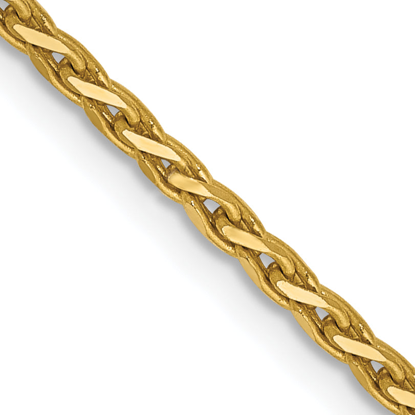 14K 24 Inch 1.9Mm Diamond-Cut Parisian Wheat With Lobster Clasp Chain