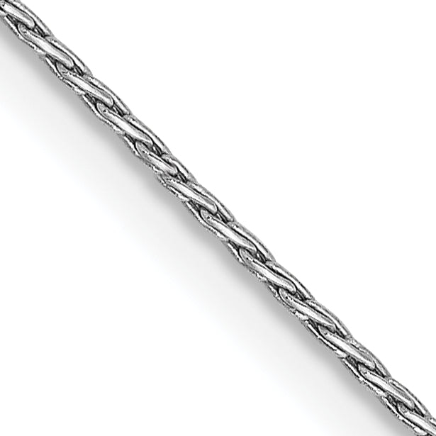 14K White Gold 16 inch .7mm Round Parisian Wheat with Lobster Clasp Chain