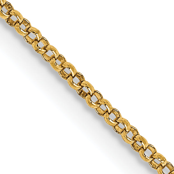 14K 20 inch 1.15mm Rolo with Lobster Clasp Pendant Chain