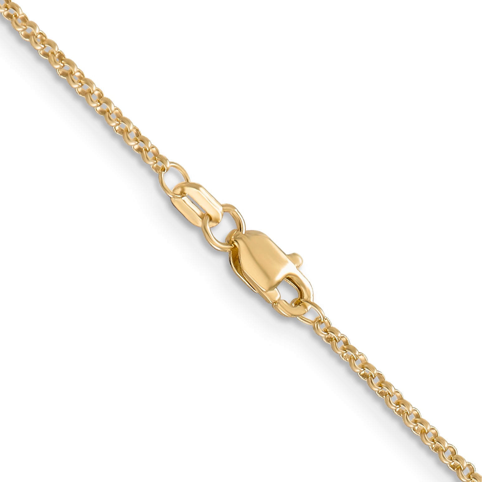 14K 20 Inch 1.55Mm Rolo With Lobster Clasp Pendant Chain