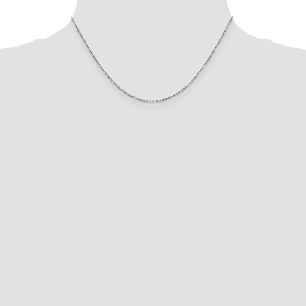 14K White Gold 16 inch 1.4mm Forzantine Cable with Lobster Clasp Chain