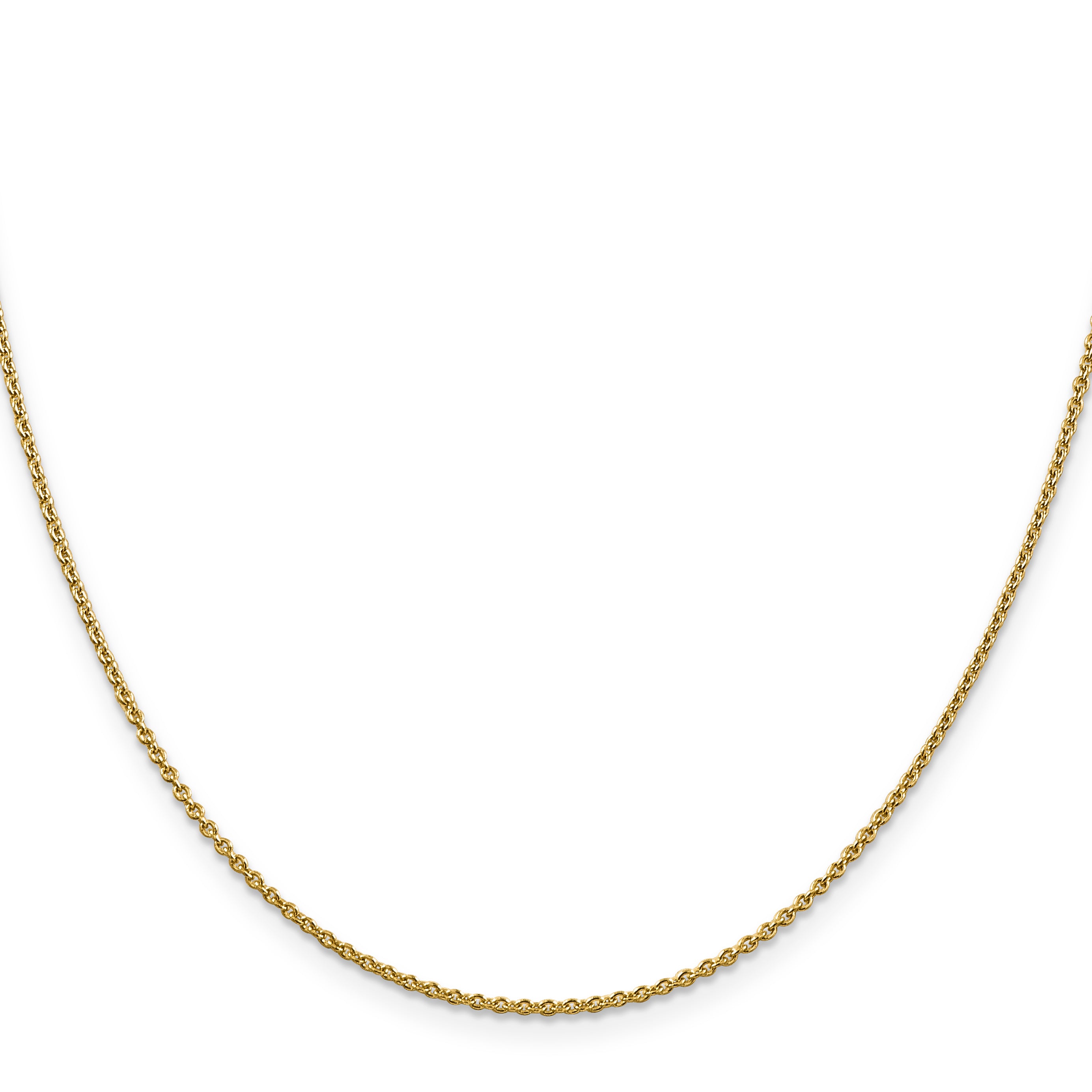 14K 10 inch 1.4mm Forzantine Cable with Lobster Clasp Anklet