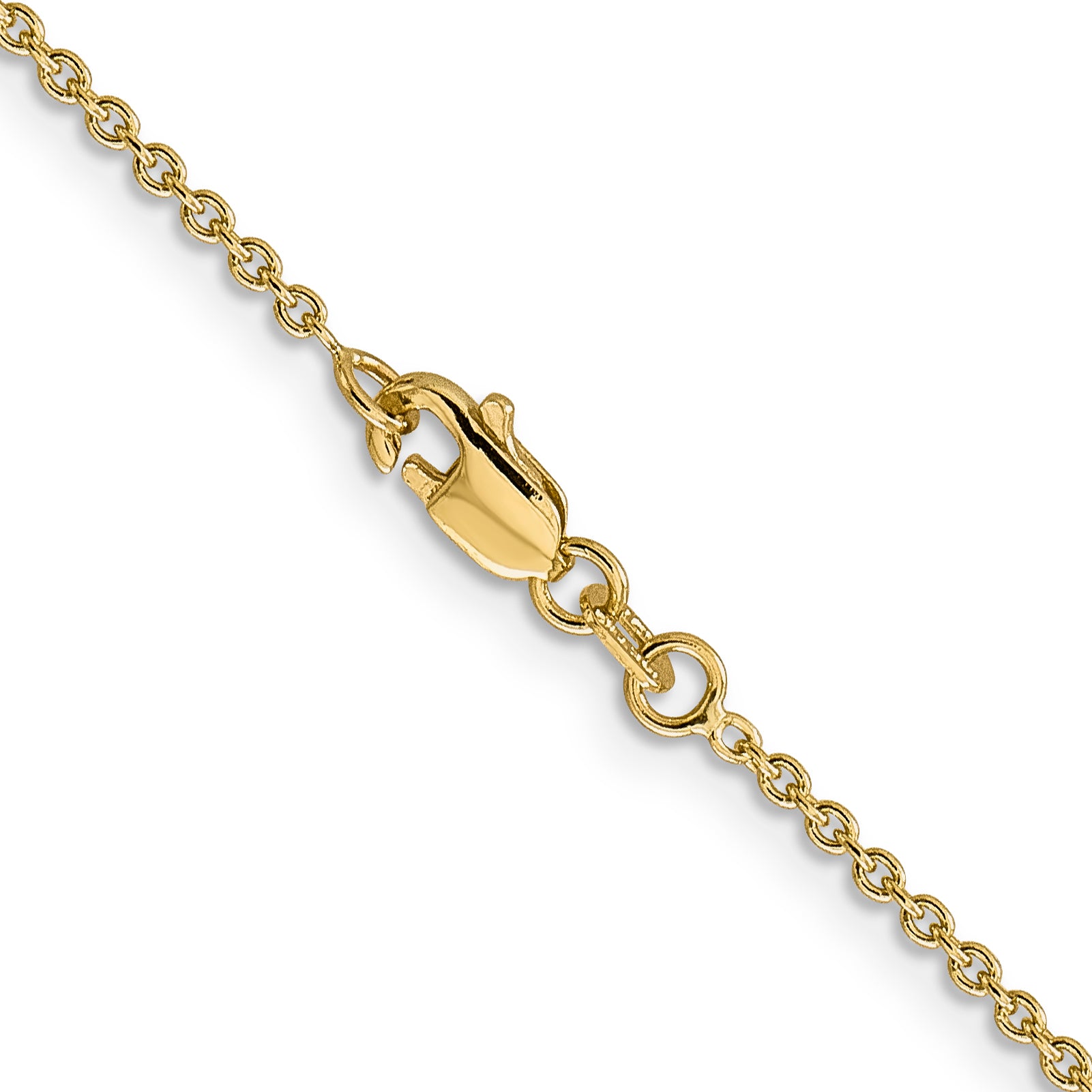 14K 10 inch 1.4mm Forzantine Cable with Lobster Clasp Anklet