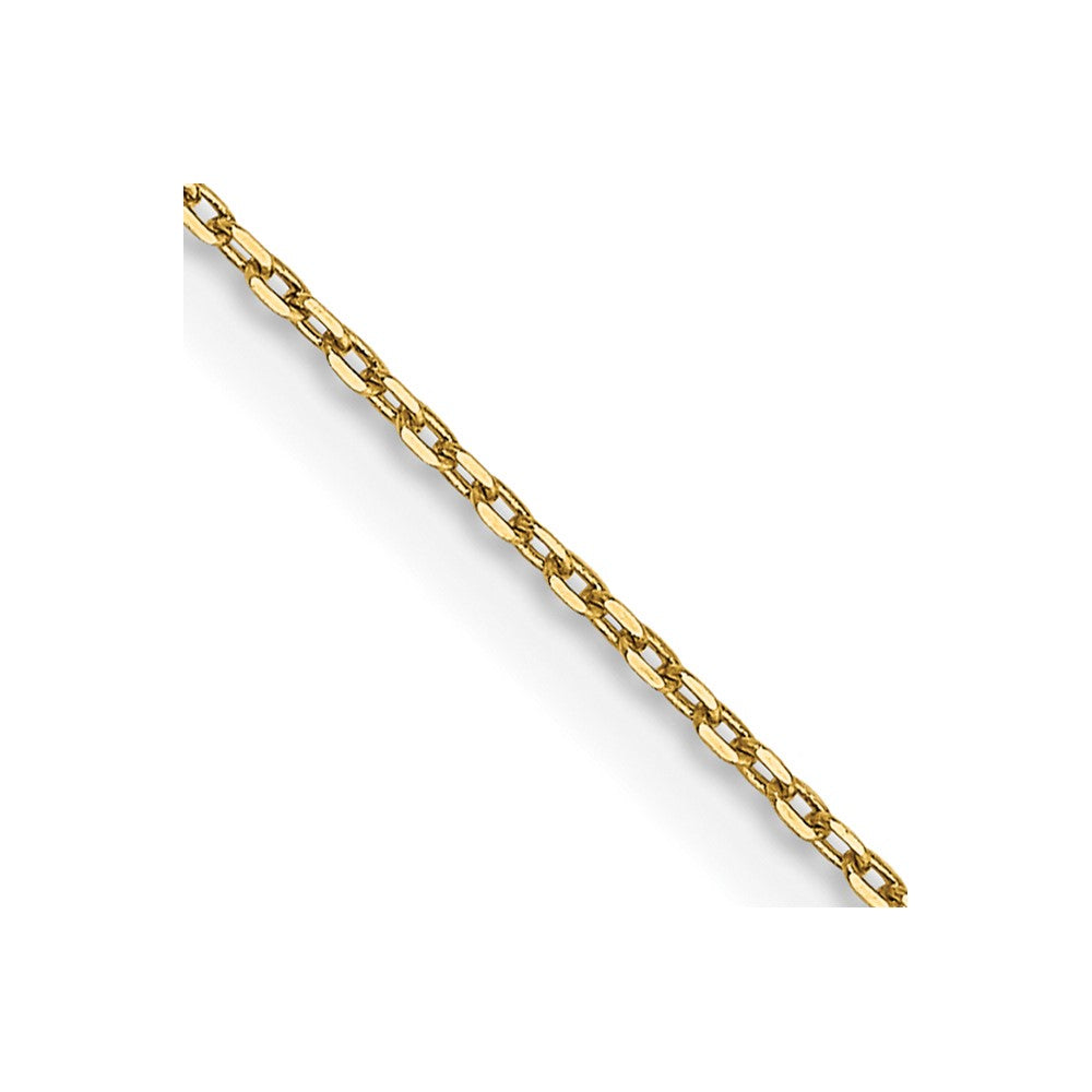14K 24 inch .8mm Diamond-cut Cable with Lobster Clasp Chain