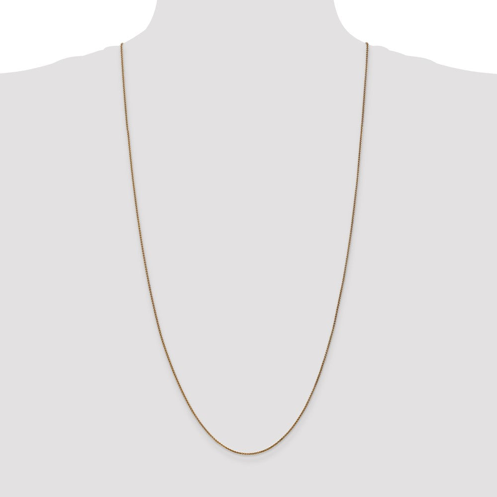 14K 30 inch 1.25mm Diamond-cut Spiga with Lobster Clasp Chain