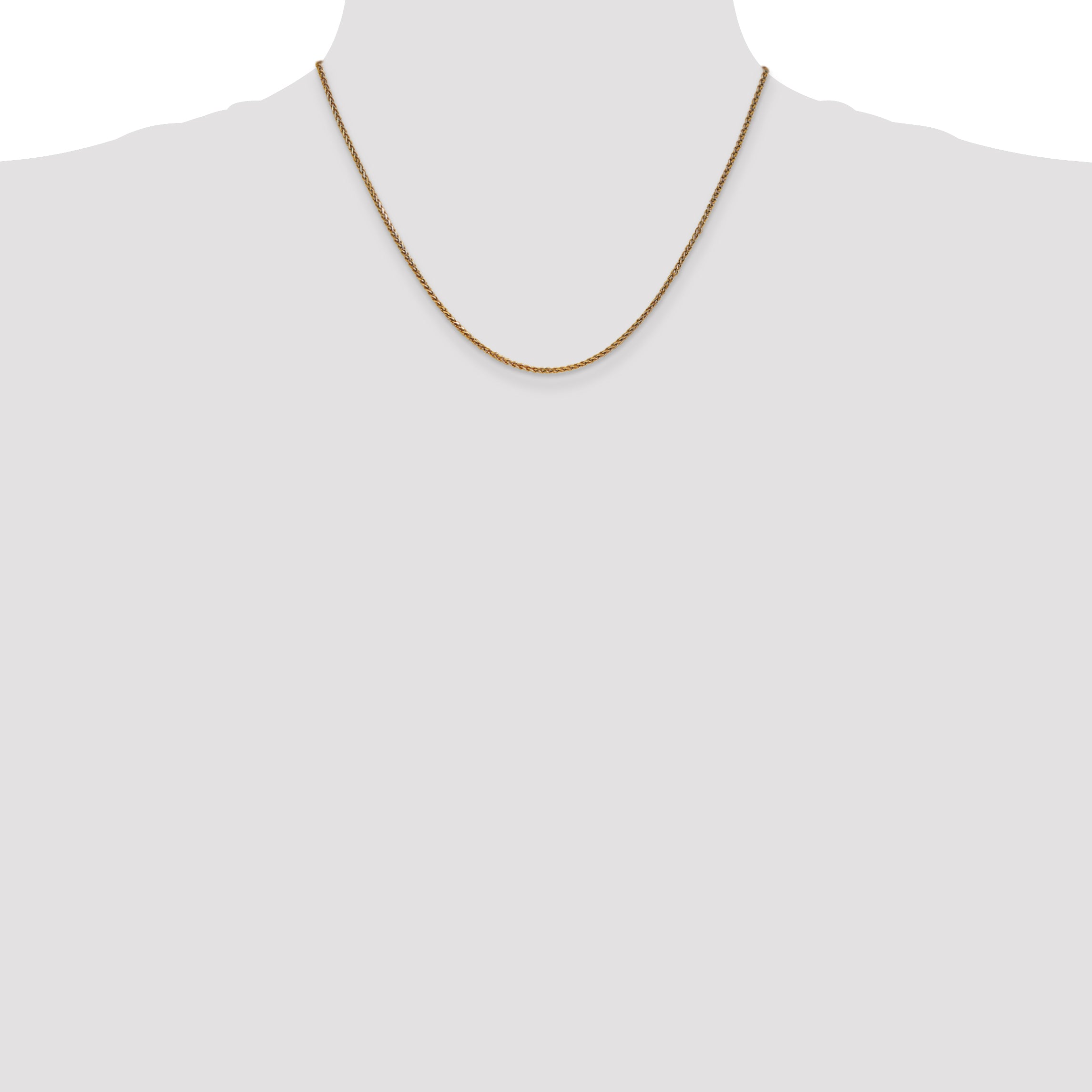 14K 18 Inch 1.7Mm Diamond-Cut Spiga With Lobster Clasp Chain