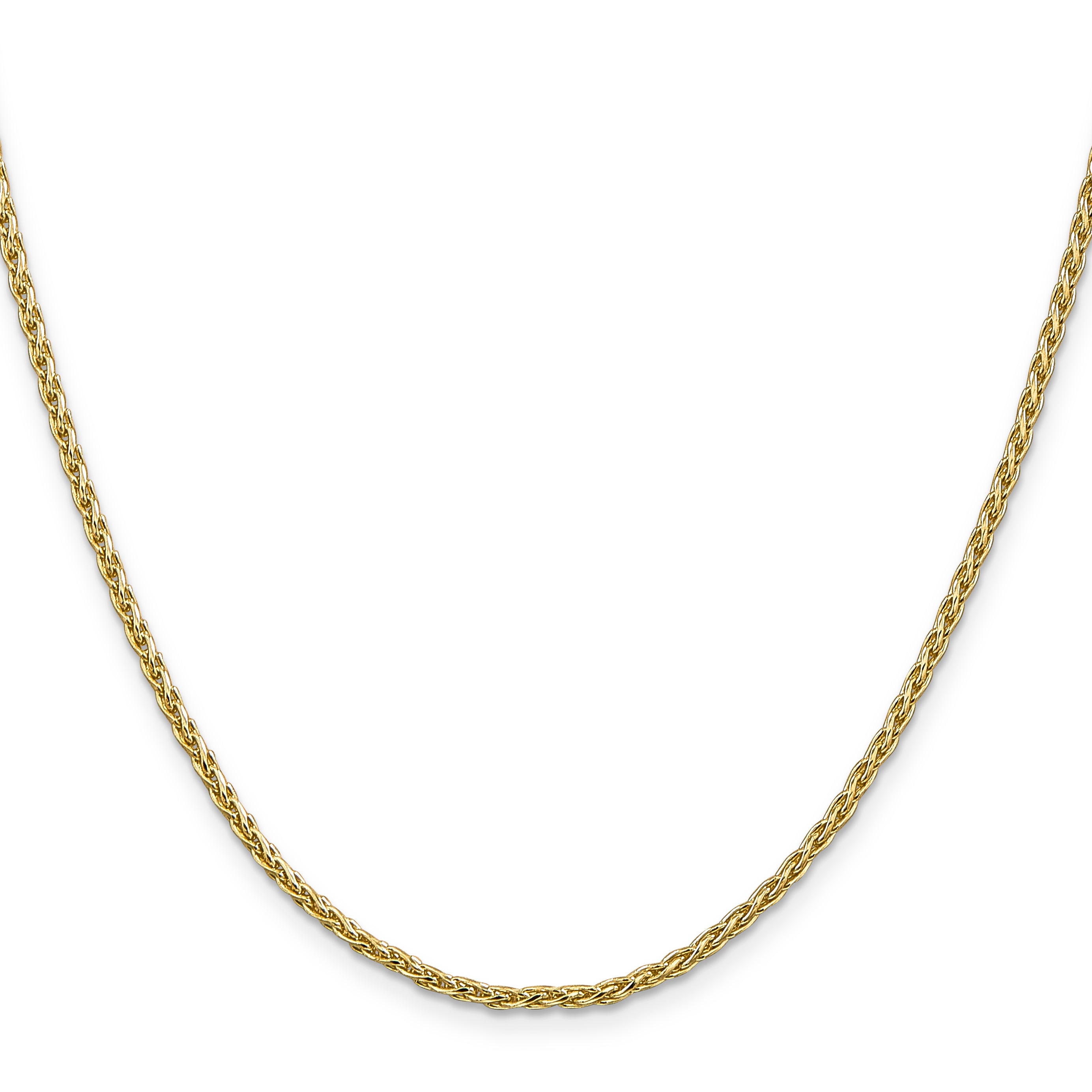 14k 24 inch 2.25mm Parisian Wheat with Lobster Clasp Chain