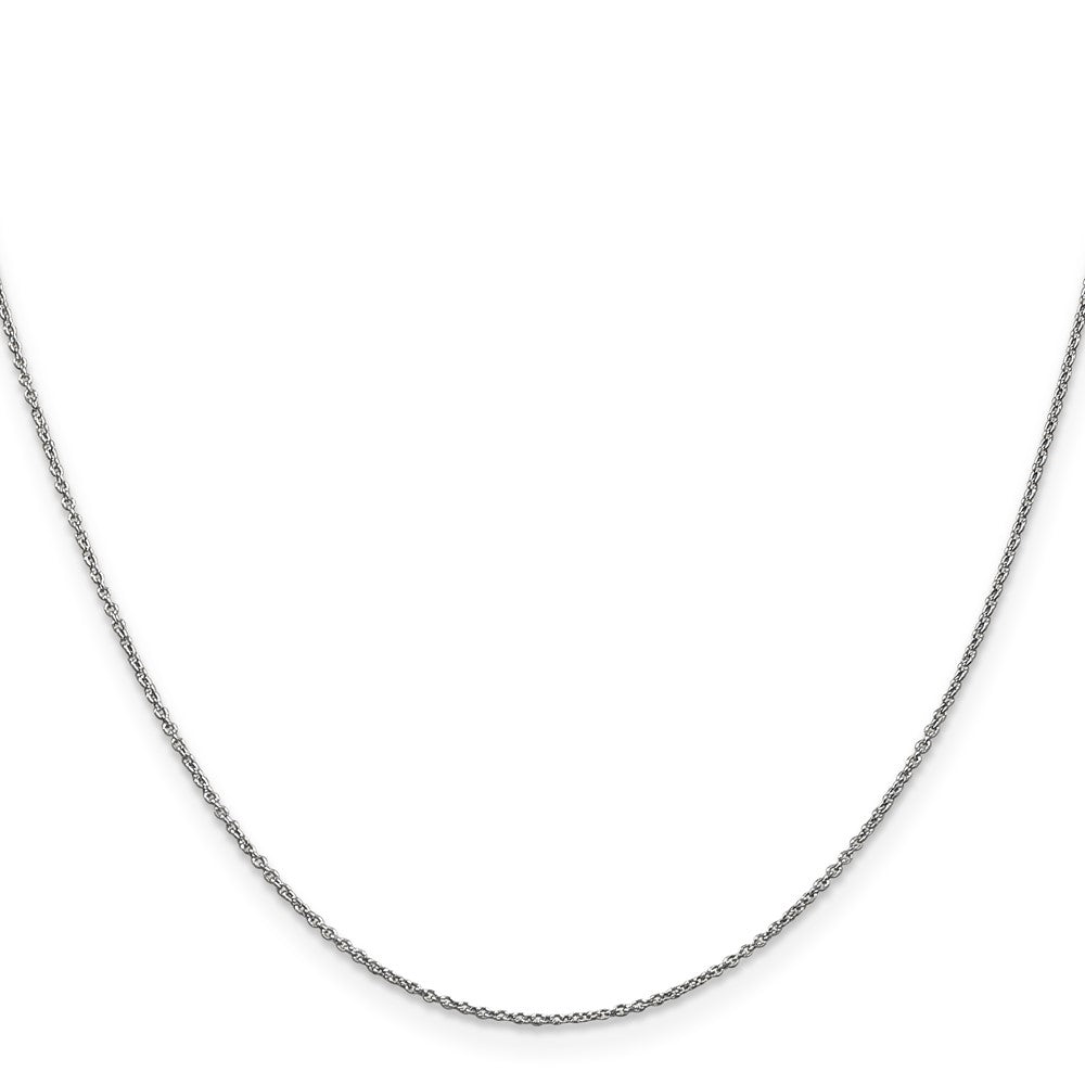 14K White Gold 18 inch .9mm Cable with Lobster Clasp Chain