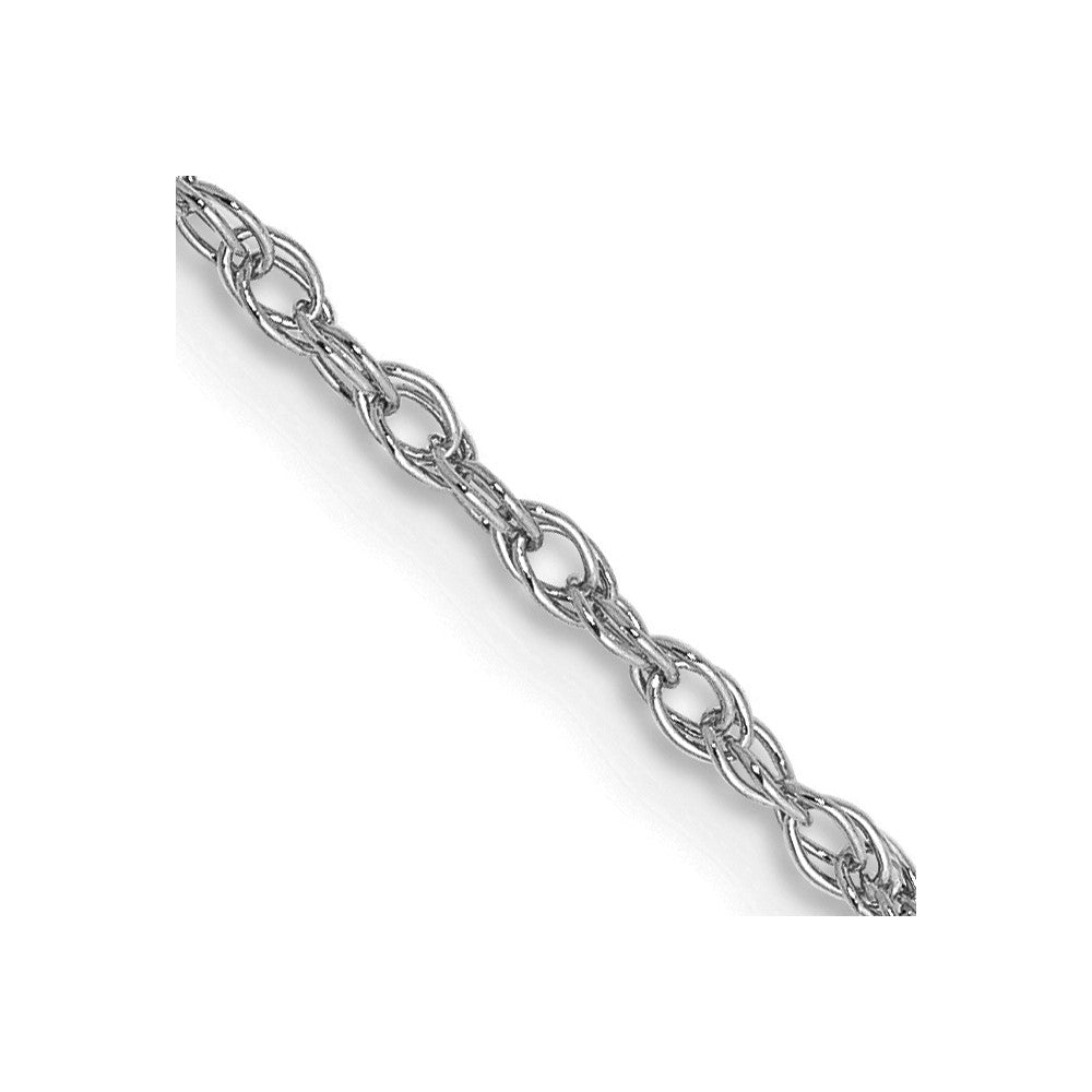 14K White Gold 14 inch 1.3mm Heavy Baby Rope with Lobster Clasp Chain