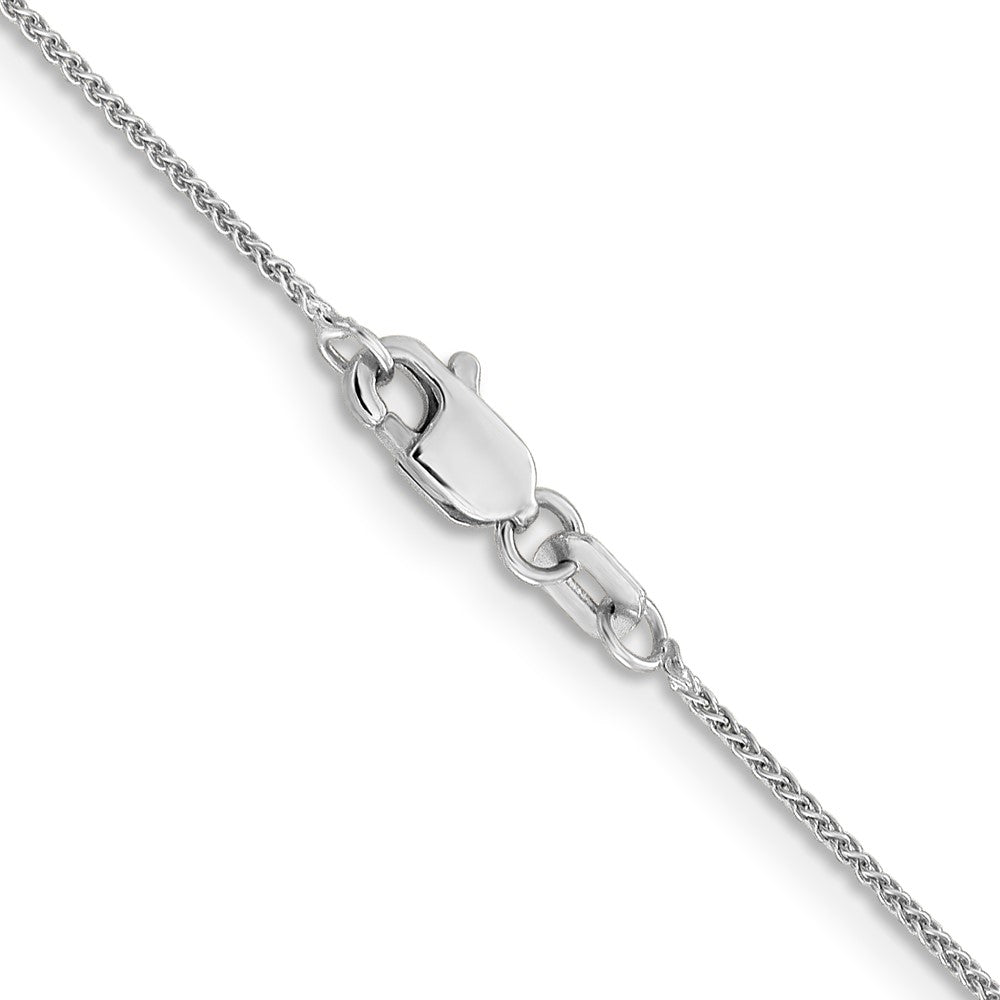 14K White Gold 24 inch .85mm Spiga with Lobster Clasp Chain