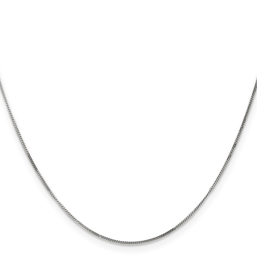 14K White Gold 16 inch .9mm Curb with Spring Ring Clasp Pendant Chain