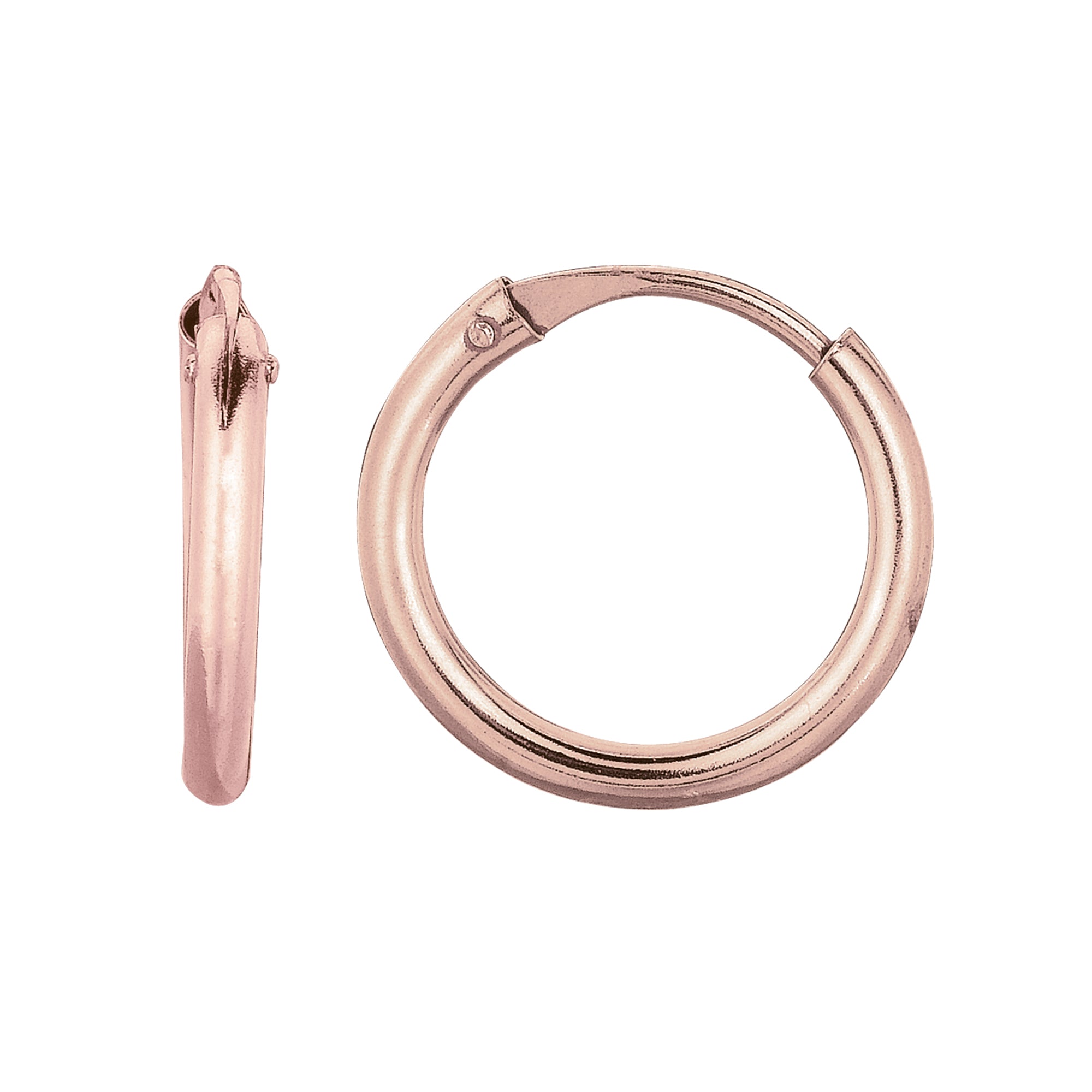 14K Rose Gold 1x10mm Endless Hoop Earring
