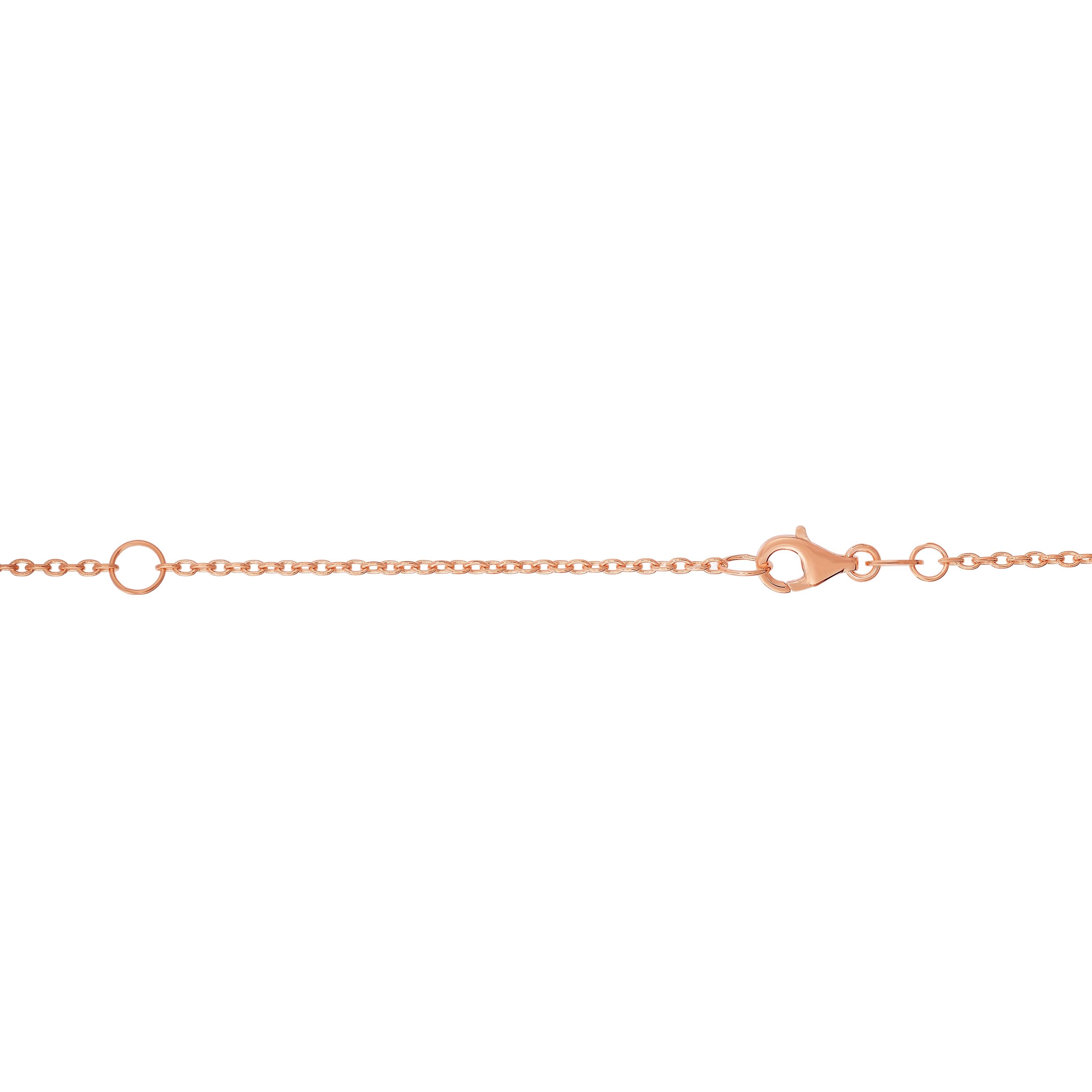 14K Rose Gold 1.2mm Extendable Cable 18" Chain (Jump Ring at 16 inch) with Lobster Lock