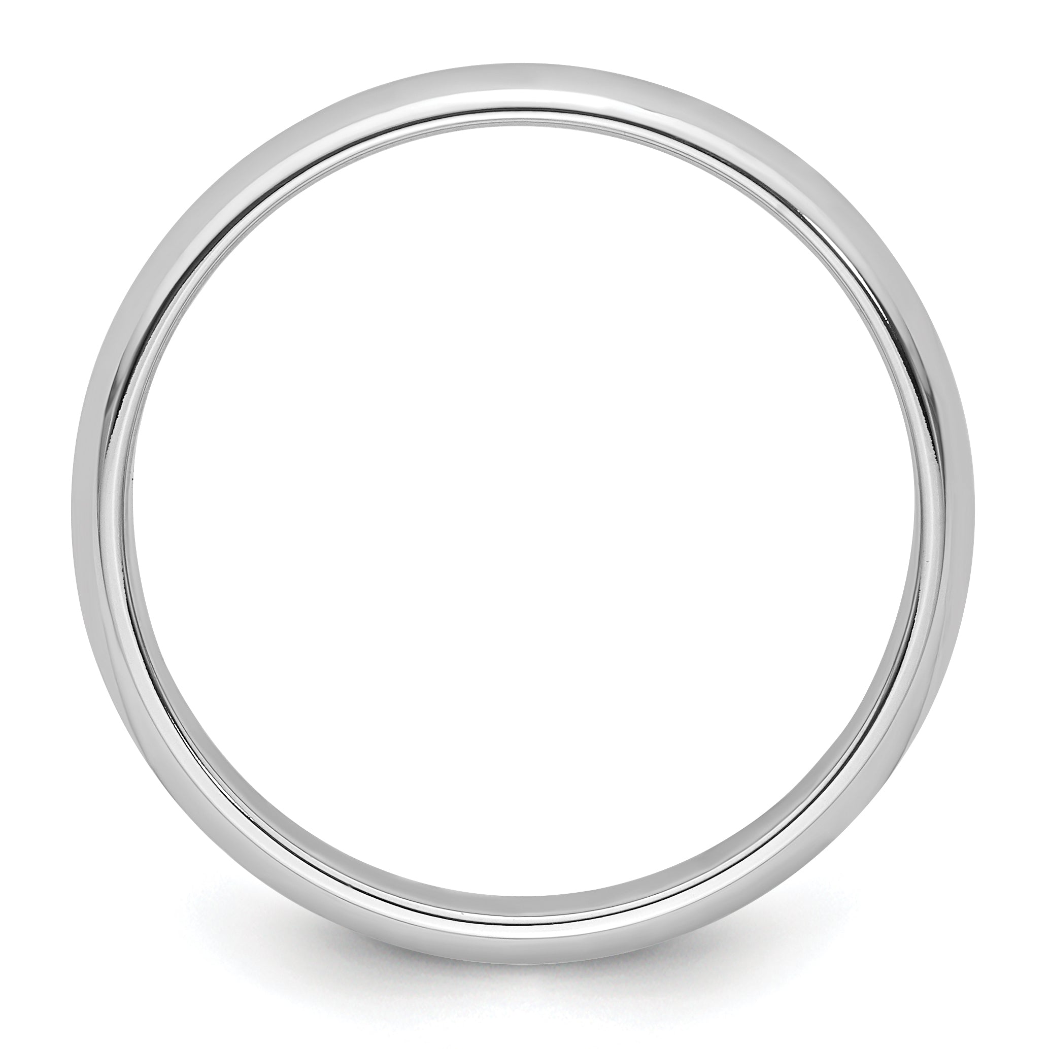 Platinum 4mm Half Round Wedding Band Size 5