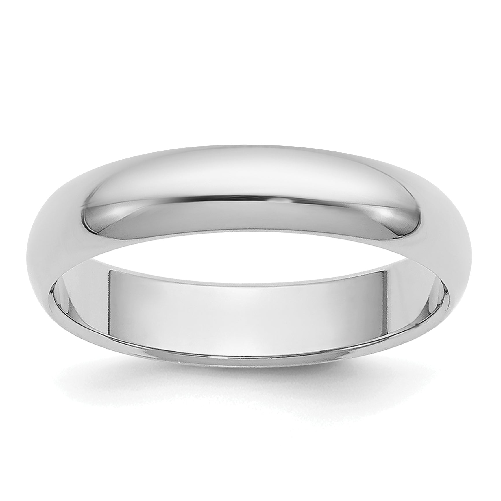 Platinum 4mm Half Round Wedding Band Size 5