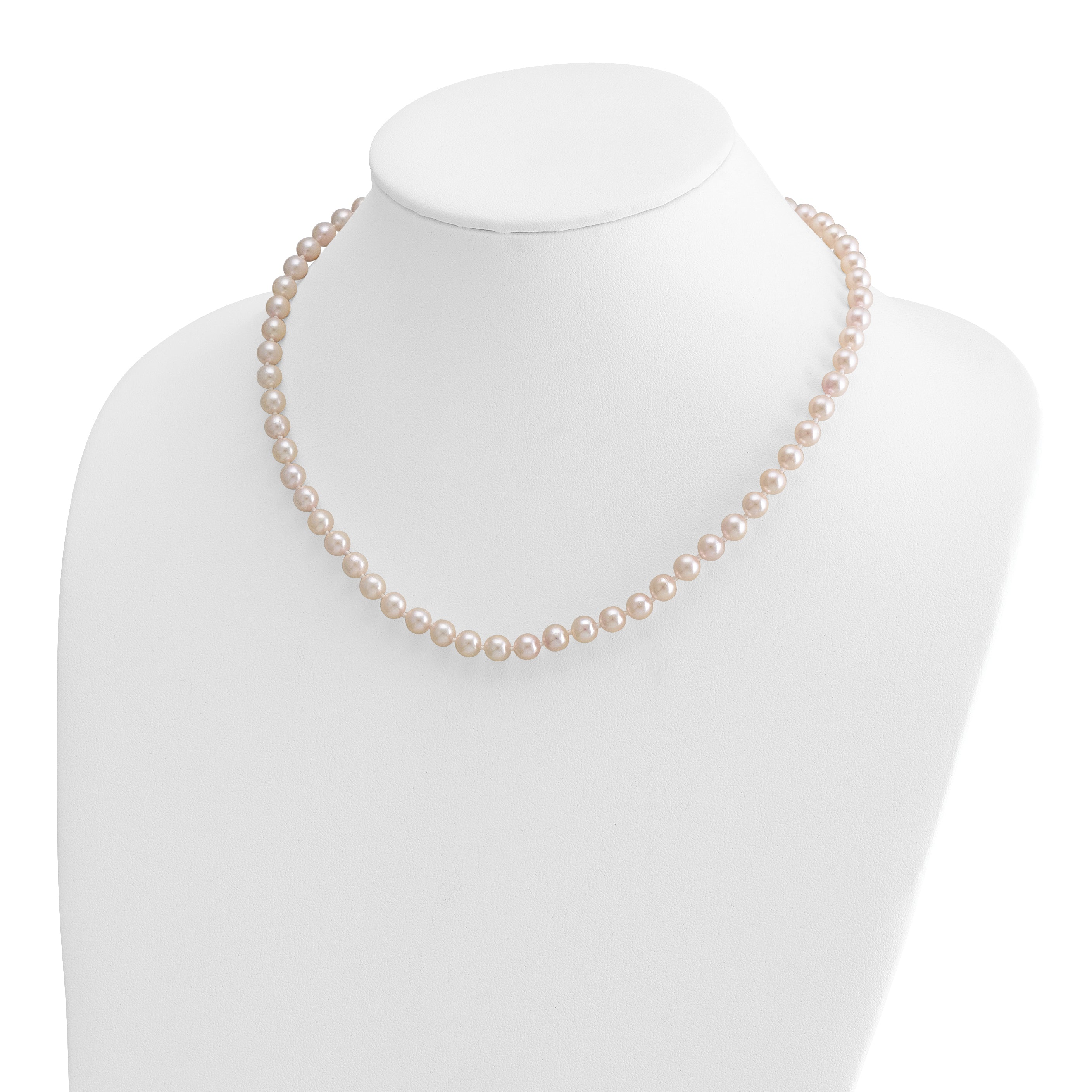 14k 6-7mm White Round Akoya Saltwater Cultured Pearl 7 inch Bracelet