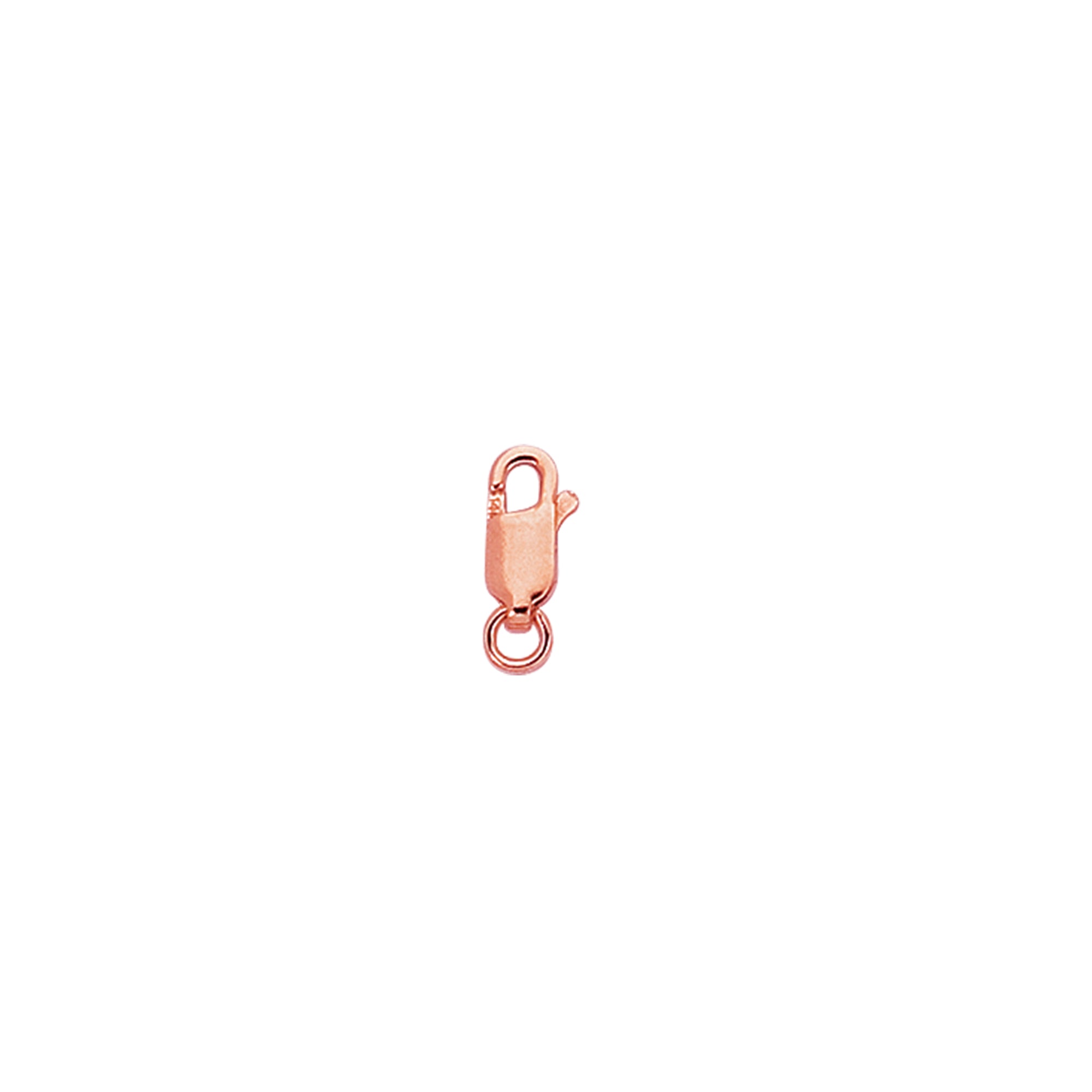 14K White Rose Gold 9mm Rectangular Lobster Lock