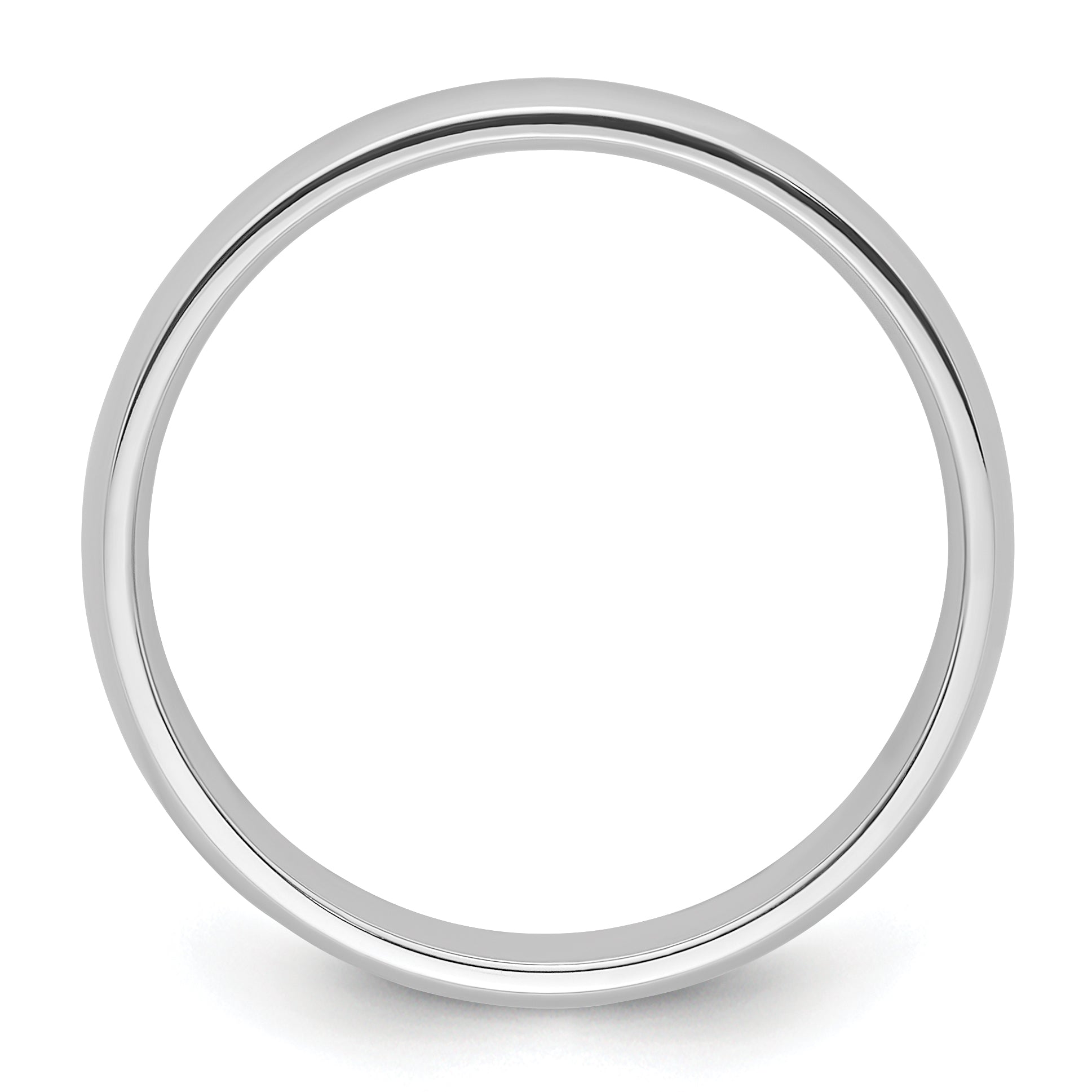 Platinum 4mm Lightweight Comfort-Fit Wedding Band Size 6