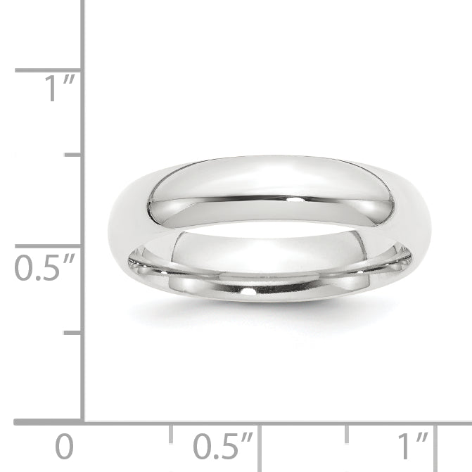Platinum 5mm Lightweight Comfort-Fit Wedding Band Size 5.5