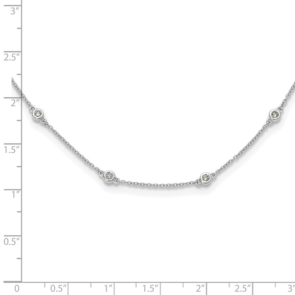 True Origin 14K White Gold 1/3 carat Lab Grown Diamond VS/SI D E F 16 Station 16 Inch Necklace