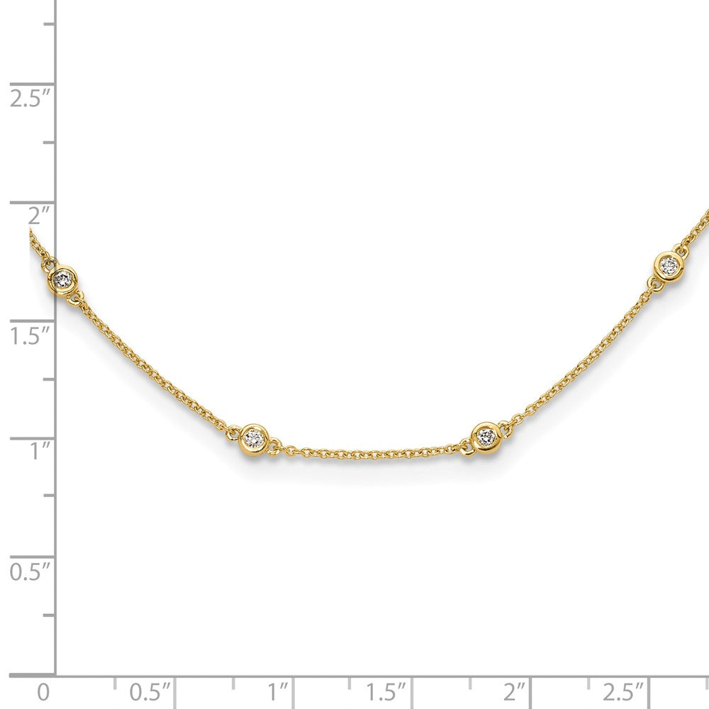 True Origin 14K 3/8 carat Lab Grown Diamond VS/SI D E F 18 Station 18 Inch Necklace
