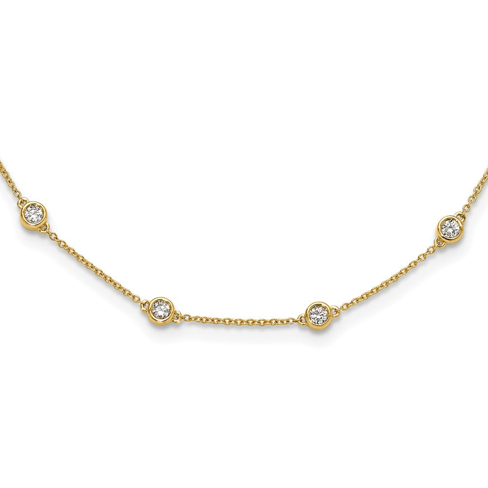 True Origin 14K 1 carat Lab Grown Diamond VS/SI D E F 16 Station 16 Inch Necklace