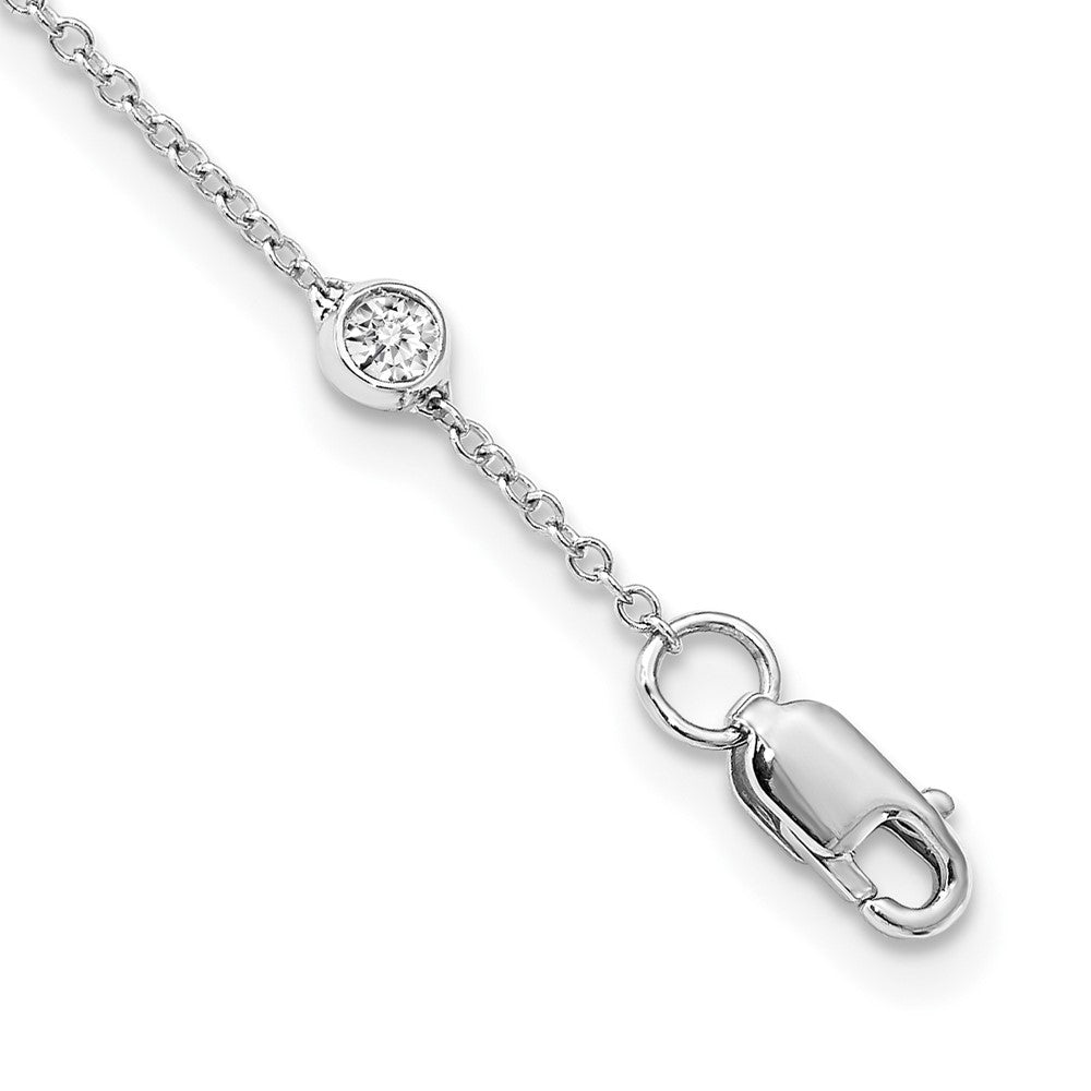True Origin 14K White Gold 1 1/8 carat Lab Grown Diamond VS/SI D E F 18 Station 18 Inch Necklace