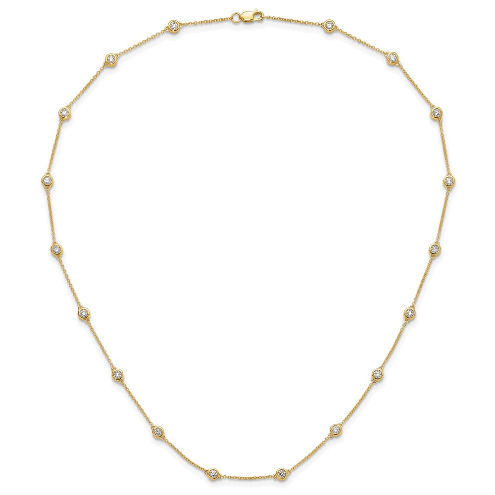 True Origin 14K 1 1/8 carat Lab Grown Diamond VS/SI D E F 18 Station 18 Inch Necklace