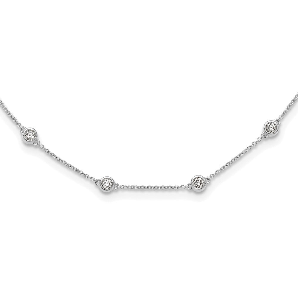 True Origin 14K White Gold 1 1/3 carat Lab Grown Diamond VS/SI D E F 20 Station 20 Inch Necklace