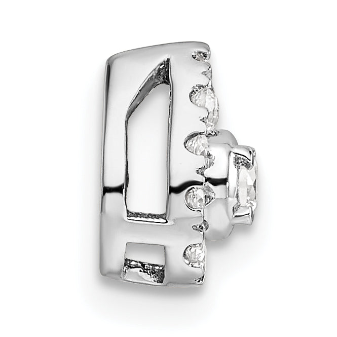 14k White Gold 1/3 carat Lab Grown Diamond VS/SI+ G+ Complete Pear Chain Slide Pendant