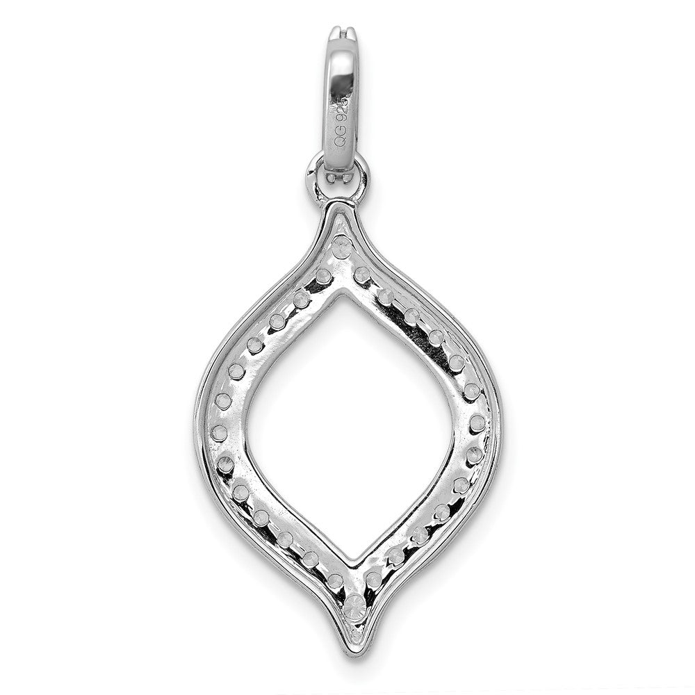 14K White Gold Lab Grown Diamond Vs/Si Fgh Fancy Pendant