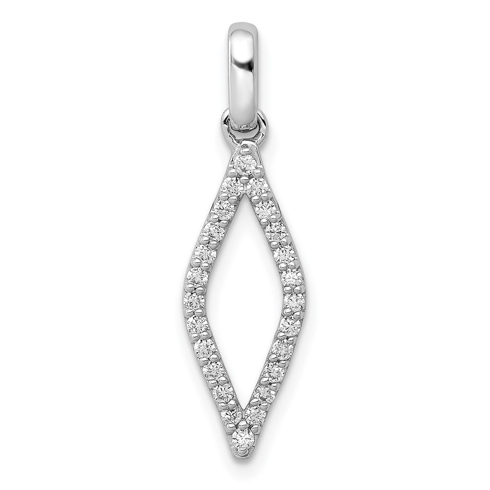 14K White Gold Lab Grown Diamond Vs/Si Fgh Fancy Pendant