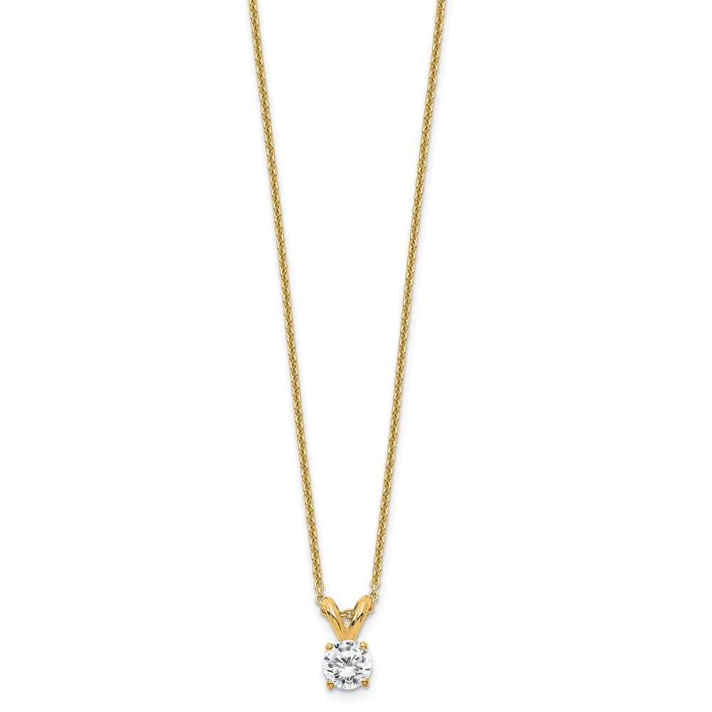 14K 1/4 Carat Total Weight Round Certified Vs/Si Def Lab Grown Diamond Solitaire 18In Necklace