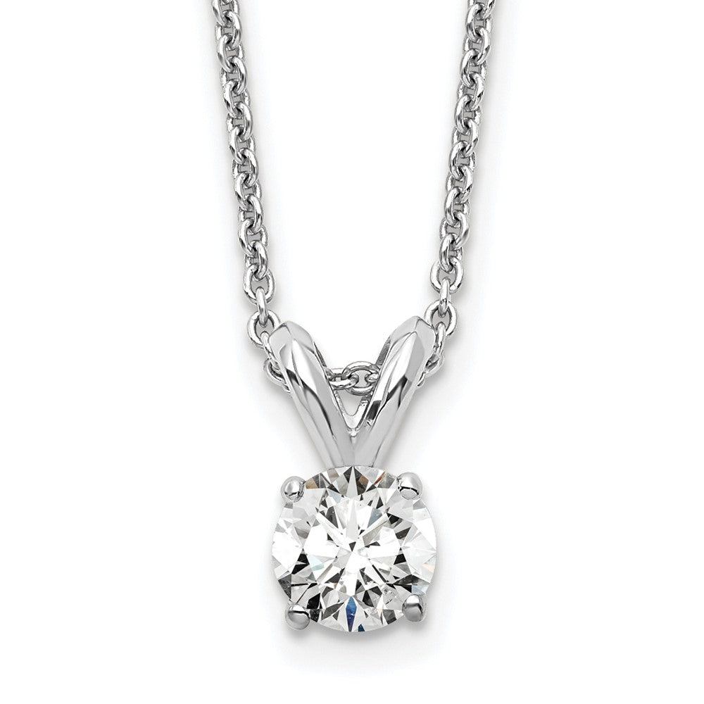 14k 1/4 carat total weight Round Certified VS/SI GH Lab Grown Diamond Solitaire 18in Necklace