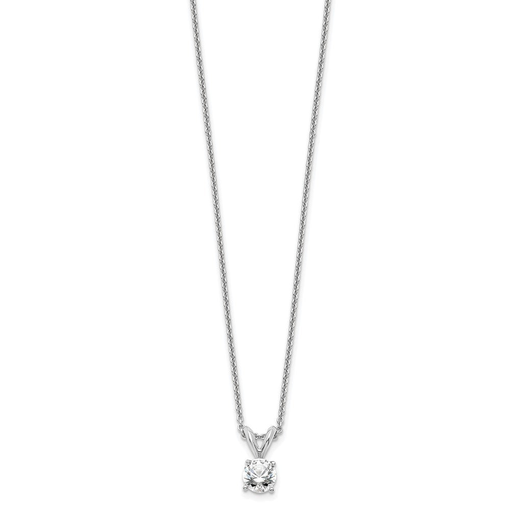14K Wg 1/3 Carat Total Weight Round Vs/Si Gh Lab Grown Diamond Solitaire 18In Necklace