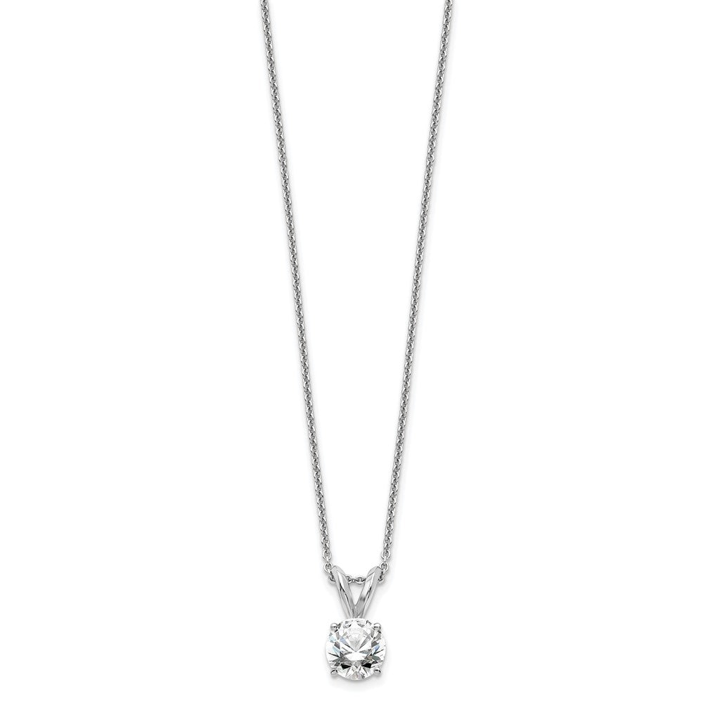 14K Wg 1/2 Carat Total Weight Round Vs/Si Gh Lab Grown Diamond Solitaire 18In Necklace