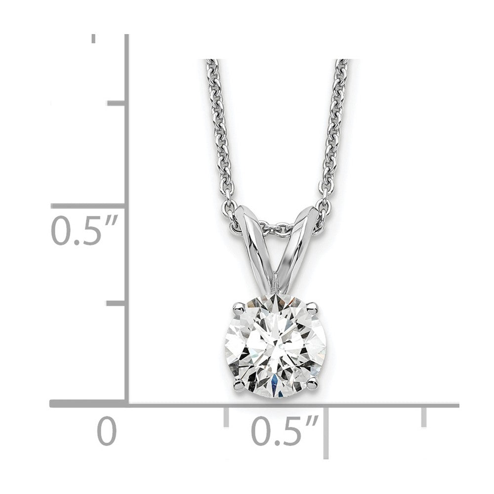 14K Wg 1/2 Carat Total Weight Round Vs/Si Gh Lab Grown Diamond Solitaire 18In Necklace
