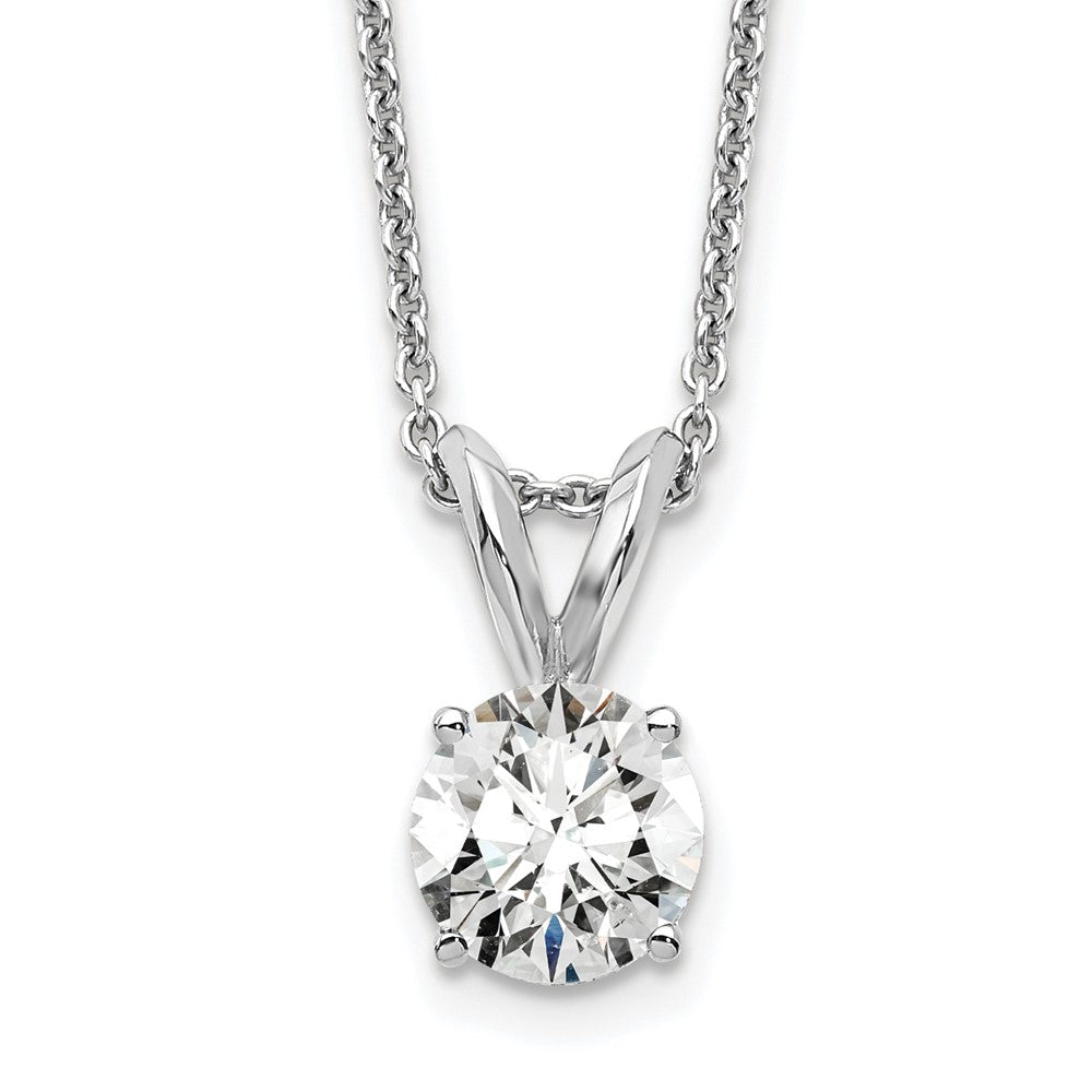 14K Wg 1/2 Carat Total Weight Round Vs/Si Gh Lab Grown Diamond Solitaire 18In Necklace