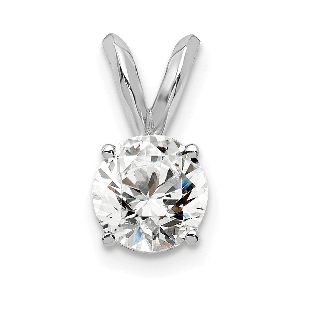 14K Wg 1/2 Carat Total Weight Round Vs/Si Def Lab Grown Diamond Solitaire Pendant