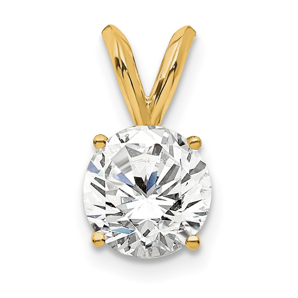 14k 3/4 carat total weight Round VS/SI GH Lab Grown Diamond Solitaire Pendant