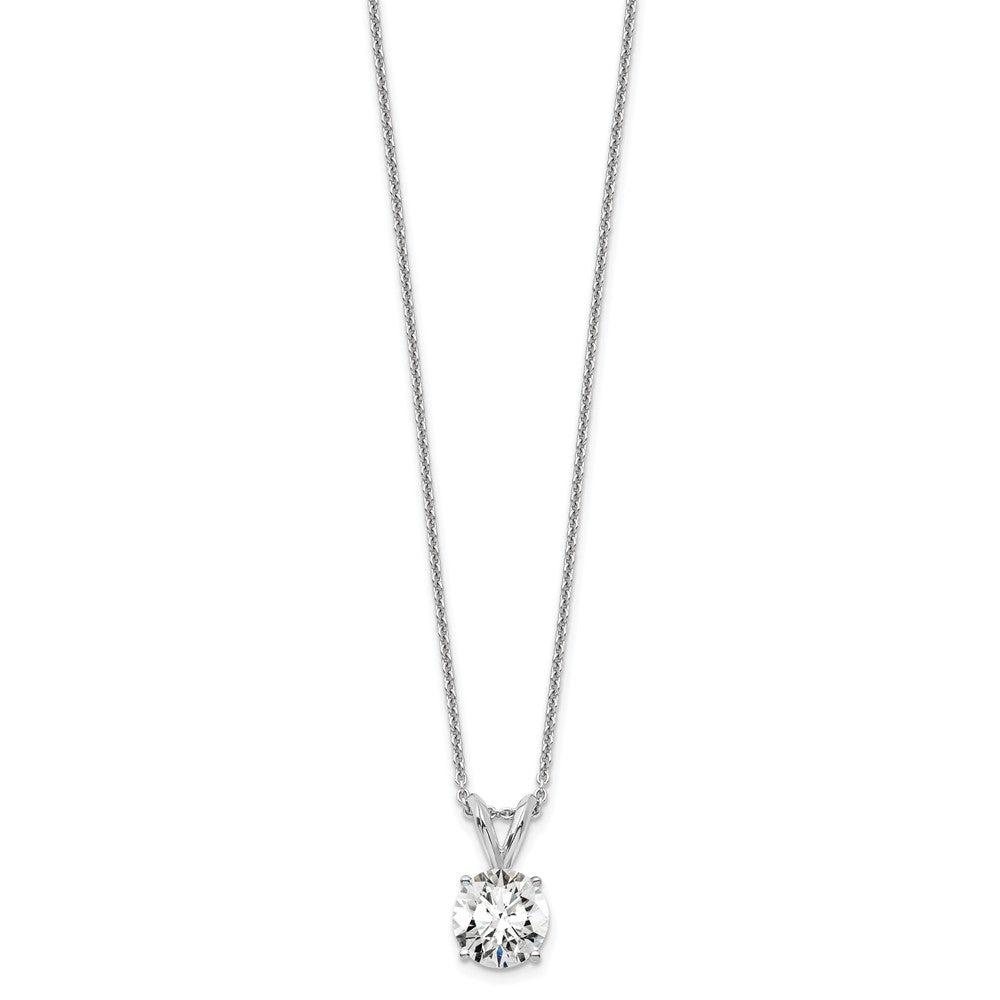 14K Wg 3/4 Carat Total Weight Round Vs/Si Gh Lab Grown Diamond Solitaire 18In Necklace