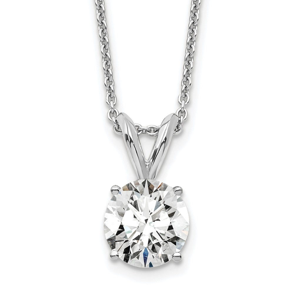 14K Wg 3/4 Carat Total Weight Round Vs/Si Gh Lab Grown Diamond Solitaire 18In Necklace